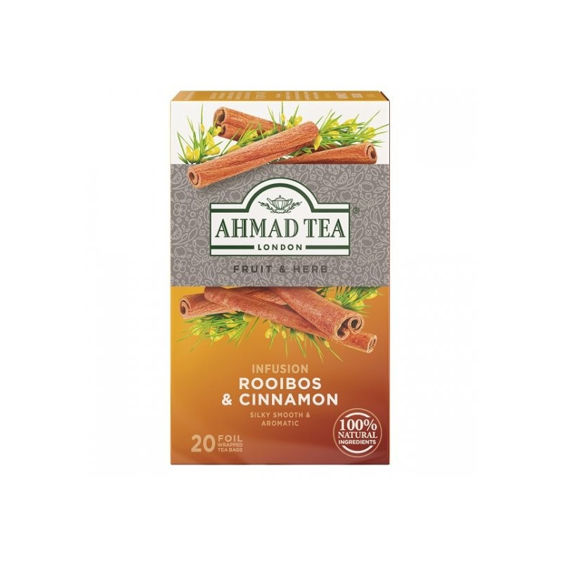 Ahmad Tea bylinný čaj rooibos a skořice 20 x 1 5 g Tvakava cz