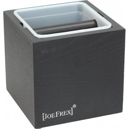 Moderní antracitový odklepávač na kávu Joe Frex Classic ve tvaru kostky