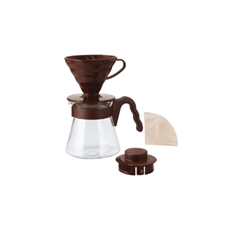 Hario V60-02 Pour over kit hnědý