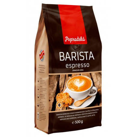 Popradská Barista Espresso zrnková káva 500 g