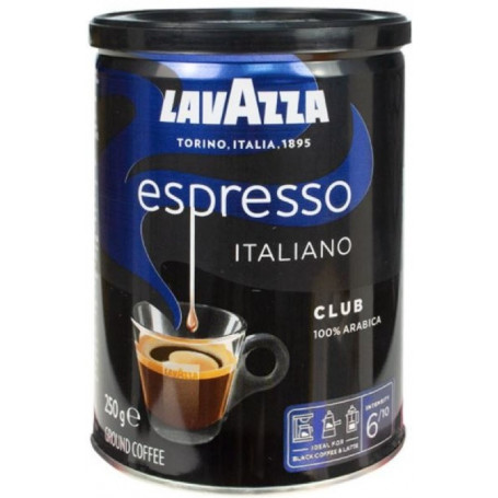 Lavazza Espresso Italiano Club dóza mletá káva 250 g