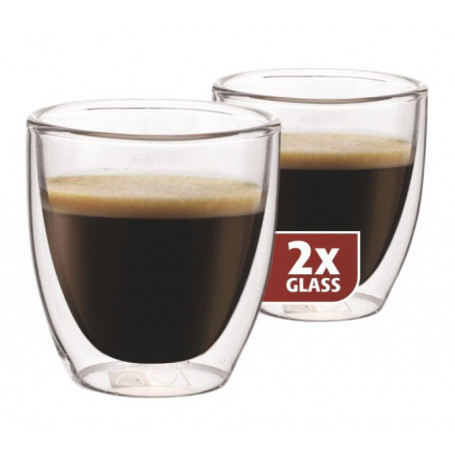 Maxxo DG 808 espresso dvoustěnné termo sklenice 2 ks