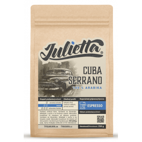 Julietta Cuba Serrano čerstvě pražená zrnková káva 250 g