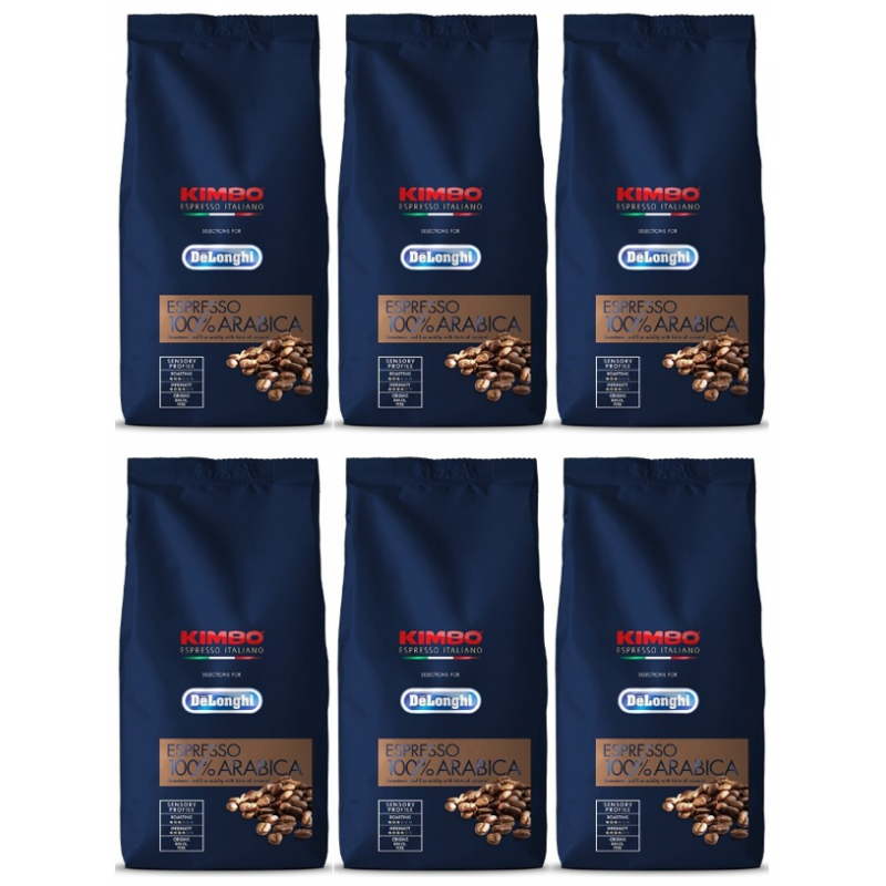 Kimbo DeLonghi espresso 100% arabica zrnková káva 6x1 kg