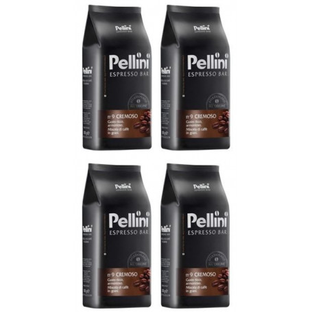 Pellini Espresso Bar n°9 Cremoso zrnková káva 4x1 kg