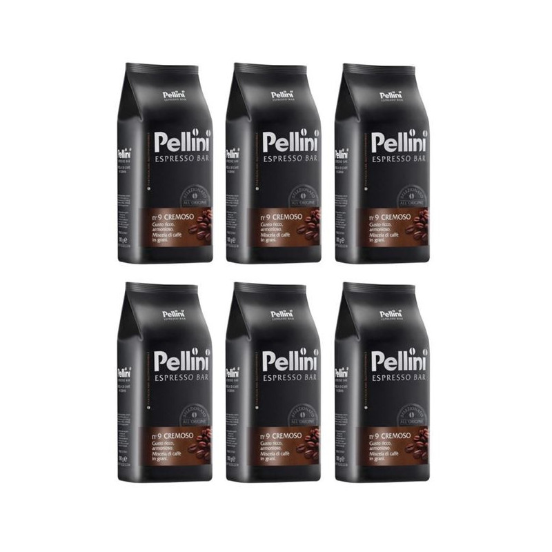Pellini Espresso Bar n°9 Cremoso zrnková káva 6x1 kg