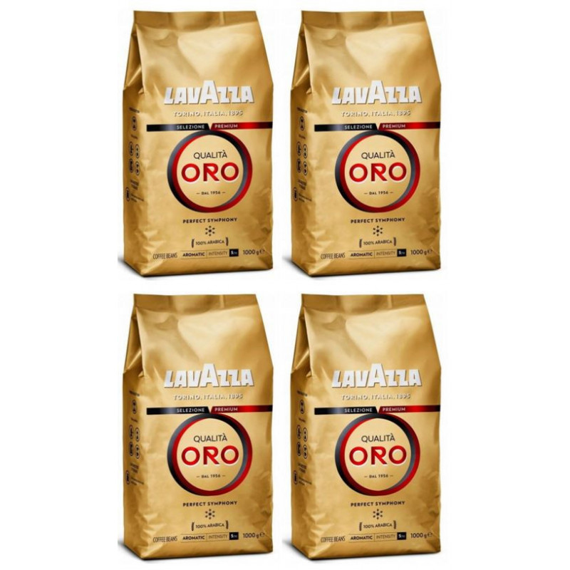 Lavazza Qualita Oro zrnková káva 4 x 1 kg