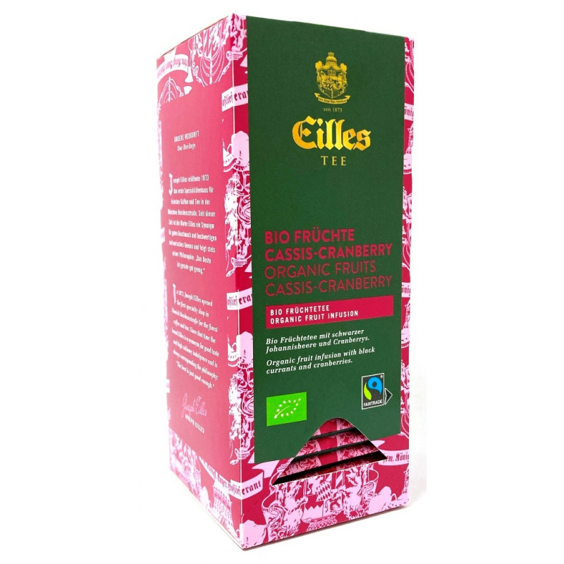 Eilles Tea deluxe s příchutí černý rybíz s brusinkou 25 x 2,5 g