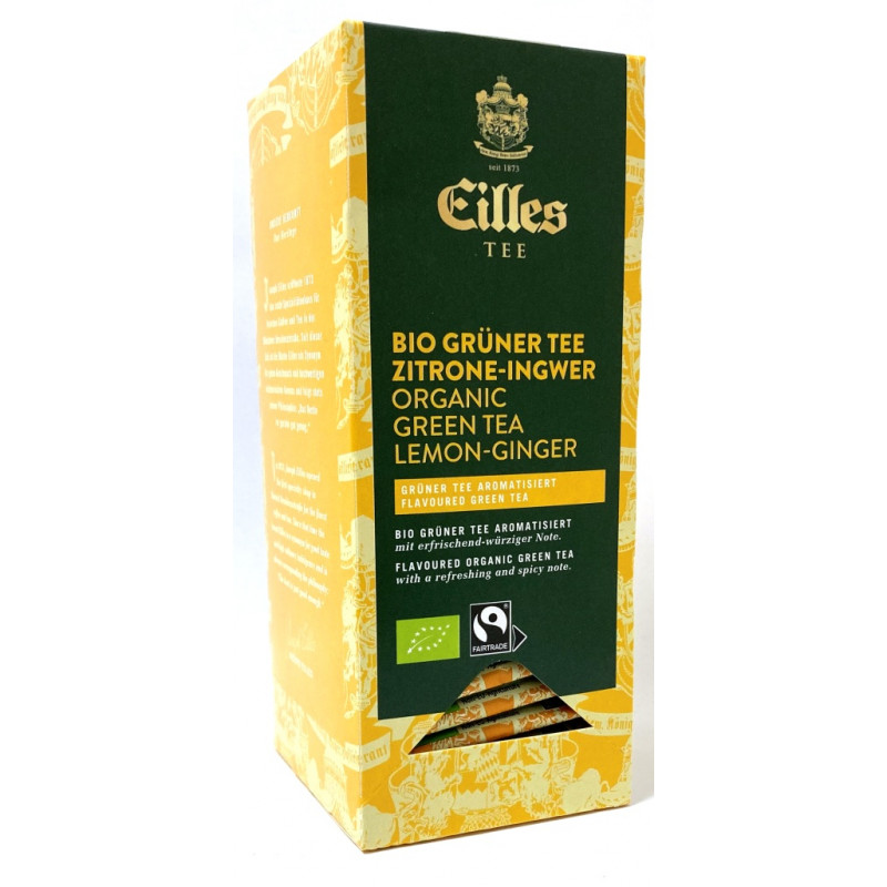 Eilles Tea deluxe zelený čaj s příchutí citrón a zázvor 25 x 1,5 g