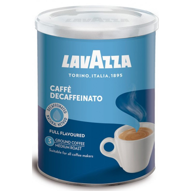 Lavazza decaffeinato dóza mletá káva 250 g