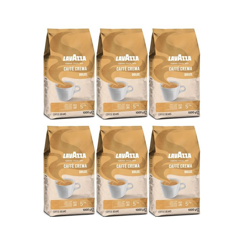 Lavazza Caffé Crema Dolce zrnková káva 6 x 1 kg