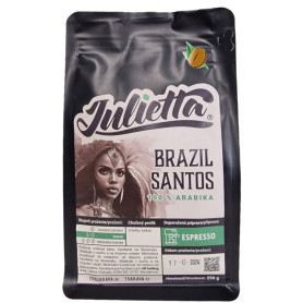 Julietta Brazil Santos  čerstvě pražená zrnková káva 250 g