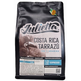 Julietta Costa Rica Tarrazú čerstvě pražená zrnková káva 250 g