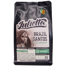 Julietta Brazil Santos  čerstvě pražená zrnková káva 250 g