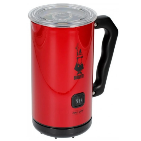 Bialetti MK02 červený elektrický napěňovač mléka – přední pohled