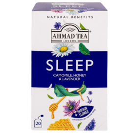 Krabička funkčního bylinného čaje Ahmad Tea SLEEP 20 x 1,5 g.