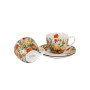 Dva porcelánové šálky na cappuccino TULIPÁNY s podšálky 270 ml