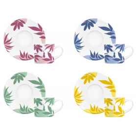 Bialetti Primavera – dárkový set 4 espresso šálků s podšálky