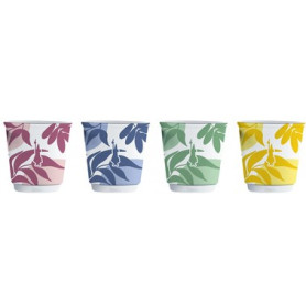 Sada 4 barevných espresso šálků Bialetti Primavera bez podšálků ze silnostěnného porcelánu