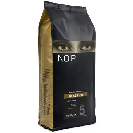 Silná ranní zrnková káva Café Noir Classico 1kg balení 100 procent Robusta