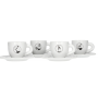 Bialetti Carousel set espresso šálků 50 ml – elegantní silnostěnné šálky na espresso