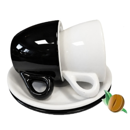 Rosa Jin Jang espresso set černo-bílých šálků 2 × 60 ml