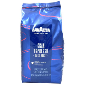 Lavazza Gran Espresso Dark Roast zrnková káva 1 kg přední strana balení