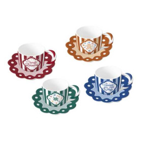 Bialetti Candyland šálky s podšálky 4 ks 80 ml