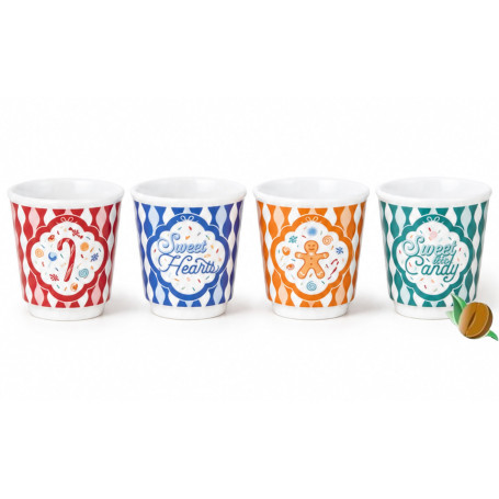 Bialetti Candyland šálky 4 ks 80 ml tvakava foto