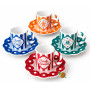 Bialetti Candyland šálky s podšálky 4 ks 80 ml Tvakava foto