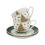 Duo Tree Sparkle šálky New Bone China s vánočním motivem